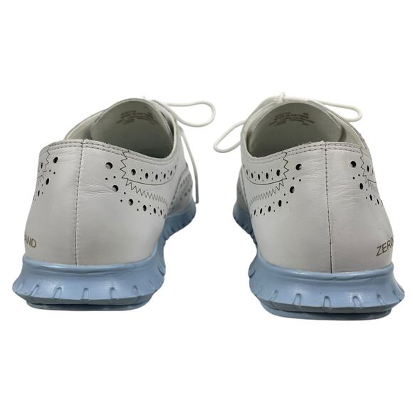 Cole Haan Zerogrand Wingtip Leather Oxford Shoes Lace Up Blue Size 8B - Picture 8 of 13